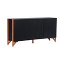 Ver imagem 1 de Buffet 3 Portas Decor Preto-amêndoa