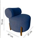Ver imagem 6 de Kit 2 Poltronas Decorativa Mônaco Suede Azul Marinho
