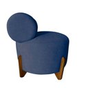 Ver imagem 3 de Kit 2 Poltronas Decorativa Mônaco Suede Azul Marinho