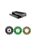 Ver imagem 6 de Bicama Box para Dois Colchões Solteiro 88x188 Suede