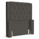 Ver imagem 1 de Cabeceira Atena para Cama Box Solteiro 90cm Capitonê com Frame Linho Cacau - Desk Design