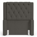 Ver imagem 3 de Cabeceira Atena para Cama Box Solteiro 90cm Capitonê com Frame Linho Cacau - Desk Design