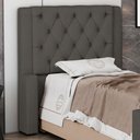 Ver imagem 2 de Cabeceira Atena para Cama Box Solteiro 90cm Capitonê com Frame Linho Cacau - Desk Design