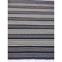 Ver imagem 1 de Tapete Kilim Listrado 260x307 Preto/cru