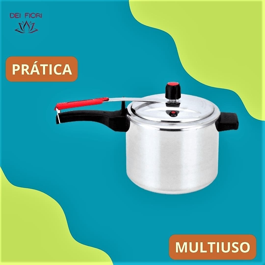 Panela Pressão Fechamento Interno 4,5 Litros Classic Polida Cabo em Baquelite Antitérmico Segura Cor - 9