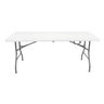 Kit 2 Mesas Picnic Dobrável Vira Maleta Portátil com Alça 1,80m Branca - 1