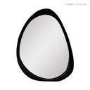 Ver imagem 2 de Espelho Decorativo Gringa Corino 84x64cm Orgânico Preto