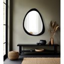 Ver imagem 1 de Espelho Decorativo Gringa Corino 84x64cm Orgânico Preto