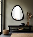Ver imagem 1 de Espelho Decorativo Gringa Corino 84x64cm Orgânico Preto