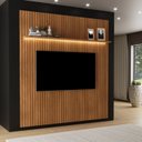 Ver imagem 5 de Rack Nobre com Painel Ripado para TV até 75 Polegadas 250CMX184,5cm Evolution