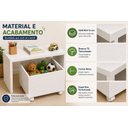 Ver imagem 7 de Mesa Infantil com Baú Organizador Branco com Rodizios Quarto