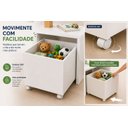 Ver imagem 3 de Mesa Infantil com Baú Organizador Branco com Rodizios Quarto
