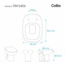 Ver imagem 4 de Assento Sanitário Polipropileno Versato Pergamon para Vaso Celite