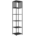 Ver imagem 3 de Estante Multiuso Industrial Alta com 4 Prateleiras Preto Z54 - Mpozenato