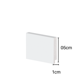 Rodapé Poliestireno 05cm Liso Branco 50005 Arquitech - 2