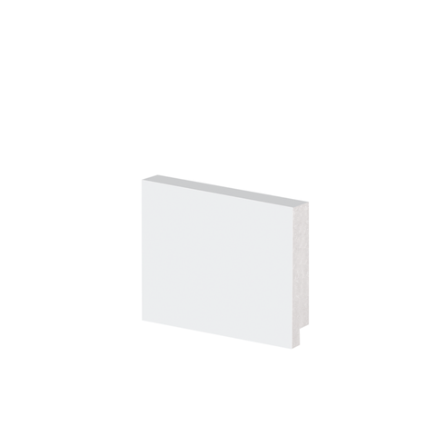 Rodapé Poliestireno 05cm Liso Branco 50005 Arquitech