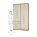 Ver imagem 3 de Guarda Roupa De Canto Casal 5 Gavetas C/ Cabeceira Master Av