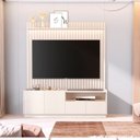 Ver imagem 1 de Rack com Painel para TV até 75 Polegadas Ripado 100% MDF 219CMX187CM Vitoria Regia Yescasa Off White