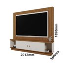 Ver imagem 3 de Estante para TV e Home Theater Ripado para TV até 70 Polegadas MDF 201,2CMX185CM Frisado Santos