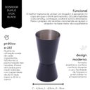 Ver imagem 2 de Dosador Bartender Duplo Inox Black 25x50ml Mimo Style Preto