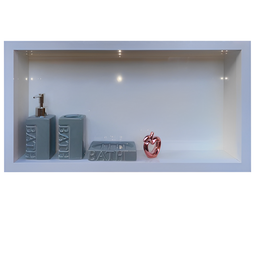 Nicho Porcelanato Branco Banheiro 60x32cm - 2