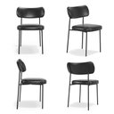 Ver imagem 1 de Kit 4 Cadeiras Stela Fixacourino Preto Sala de Jantar - Vallisa Decor