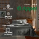 Ver imagem 4 de Kit Colcha Queen Cotellê Cinza Grafite 3 Peças com Porta Travesseiro Appel
