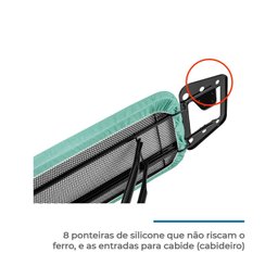 Tábua de Passar Roupa em Aço com Suporte para Ferro Resistente Singapura - 5