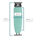 Ver imagem 3 de Tábua de Passar Roupa em Aço com Altura Regulável e Suporte para Ferro Singapura Preto/Verde