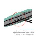 Ver imagem 4 de Tábua de Passar Roupa em Aço com Altura Regulável e Suporte para Ferro Singapura Preto/Verde