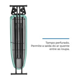 Tábua de Passar Roupa em Aço com Suporte para Ferro Resistente Singapura - 8