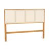 Cabeceira de Casal em Madeira Maciça e Palha Natural Viena - 5
