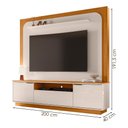 Ver imagem 3 de Painel Home Theater Nilo para Tv 75 Pol 2 Portas 200 Cm Cinamomo Off White Madetec