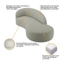 Ver imagem 4 de Divã Recamier Orgânico França 250cm Lado Direito Bouclé