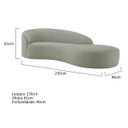 Ver imagem 3 de Divã Recamier Orgânico França 250cm Lado Direito Bouclé