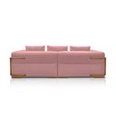 Ver imagem 6 de Sofá Bipartido com Almofadas Soltas 240cm Nuuk Linho Rosê G63 - Gran Belo