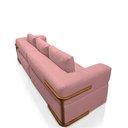 Ver imagem 7 de Sofá Bipartido com Almofadas Soltas 240cm Nuuk Linho Rosê G63 - Gran Belo