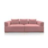 Sofá Bipartido com Almofadas Soltas 240cm Nuuk Linho Rosê G63 - Gran Belo - 1