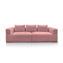 Ver imagem 1 de Sofá Bipartido com Almofadas Soltas 240cm Nuuk Linho Rosê G63 - Gran Belo