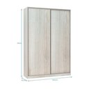 Ver imagem 2 de Guarda-roupa Solteiro 2 Portas De Correr 160 Cm Legno Crema