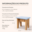 Ver imagem 5 de Banquinho Madeira Mdf Infantil Banqueta Baixo Azul Moderno Banco Compacto Resistente Decoracao