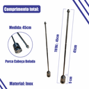 Ver imagem 7 de Haste Inox 304 Bandeira para Moto Harley Davidson 45cm - Polido
