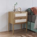 Ver imagem 2 de Mesa de Cabeceira com 2 Gavetas 60cm Arlo A10 Hanover - Mpozenato