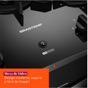 Ver imagem 4 de Fogão Brastemp 5 Bocas Preto com Mesa de Vidro, Função Air Fryer e Turbo Chama - Bfs5lae 220v