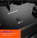Ver imagem 4 de Fogão Brastemp 5 Bocas Preto com Mesa de Vidro, Função Air Fryer e Turbo Chama - Bfs5lae 220v