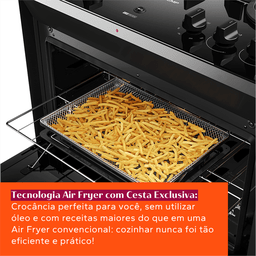 Fogão Brastemp 5 Bocas Preto com Mesa de Vidro, Função Air Fryer e Turbo Chama - Bfs5lae 220v - 11