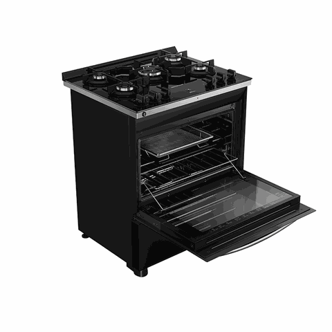Fogão Brastemp 5 Bocas Preto com Mesa de Vidro, Função Air Fryer e Turbo Chama - Bfs5lae 220v