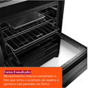 Ver imagem 3 de Fogão Brastemp 5 Bocas Preto com Mesa de Vidro, Função Air Fryer e Turbo Chama - Bfs5lae 220v
