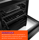 Ver imagem 3 de Fogão Brastemp 5 Bocas Preto com Mesa de Vidro, Função Air Fryer e Turbo Chama - Bfs5lae 220v