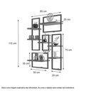 Ver imagem 3 de Lego de 7 Prateleiras Industrial Branco/cobre
